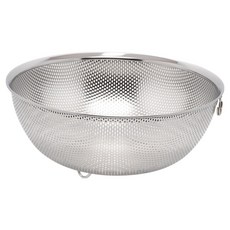 HANIL STAINLESS STEEL 沖孔圓形不鏽鋼籃, 單一顏色, 1個
