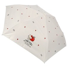 Hello Kitty 蘋果愛心 遮光塗層 3折 UV 防紫外線 晴雨兩用傘 PUHKU60021