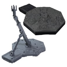 萬代+Master Base 可動底座 1 + 崛起坑道 底座外殼套組, 黑色(可動底座), 1套