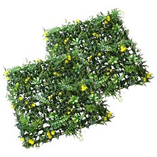JOART 拍照區 露臺 室內裝飾 玫瑰雛菊 人造草皮 黃色 50 x 50 公分, 2個
