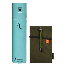 中保防災科技 家庭防護組 滅火噴霧 蒂芬妮綠 + 防焰束口袋 森林綠 ZB-03-25 + ZB-01-22 附提袋, 1套, 450ml