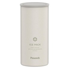 Peacock 日本孔雀 ICE PACK 戶外急速降溫 消暑神器 大容量 不鏽鋼杯 + 涼感冰柱 300ml, 白色, 1個