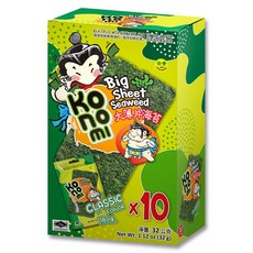 Konomi 相撲手 大薄片海苔原味分享盒, 32g, 1盒