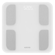 Kinyo LED家用藍牙體脂計, 白色, 1個, NDS-250
