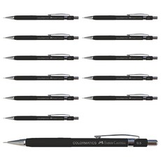 FABER-CASTELL 輝柏 Color Matic 2323 自動鉛筆 黑色, 12個, 0.5mm