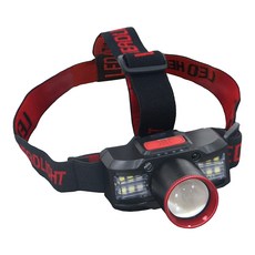 Kinyo 多功能雙燈感應頭燈 LED-7315, 黑色, 1個