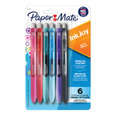 Paper Mate InkJoy 凝膠筆 0.7mm 6色, 混和顏色, 1套