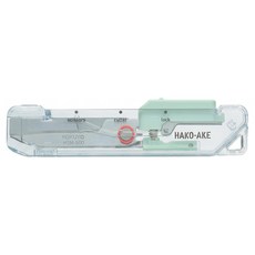 KOKUYO 國譽 Hako-ake 透明款 2Way 攜帶式剪刀 HSM-500TM-G, 青綠色, 1個