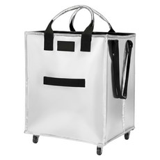 HONDONI HOME 多功能折疊帶輪拉車袋 V6-SL 40 x 30 x 50cm, 時尚銀, 1個