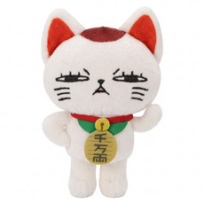 FuRyu 膽大黨 高速婆婆 招財貓 迷你絨毛娃娃 vol.1 C, 白色, 1個, 11.5cm