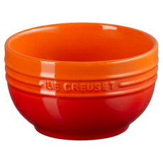 LE CREUSET 瓷器輕虹霓彩系列湯碗 500ml, 火焰橘, 1個