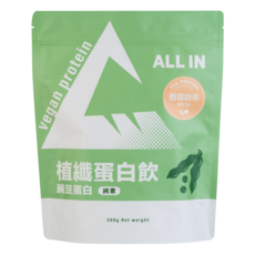 ALL IN 植纖蛋白 醇厚奶茶, 500g, 1個