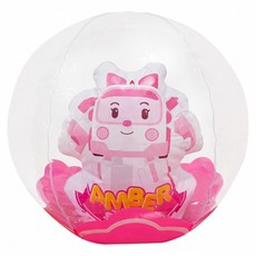 ROBOCAR POLI 波力 充氣沙灘球, 安寶 粉色, 1個, 30cm