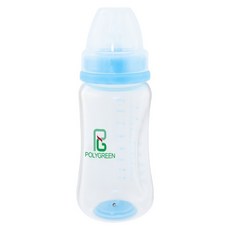 Polygreen 沛綠康 智慧報溫奶瓶 KD-3020, 藍色, 1個, 270ml