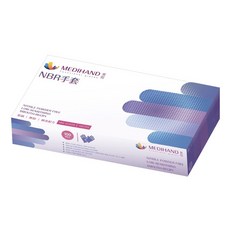 MEDIHAND 美恆 NBR手套 薄款 100入, 藍紫色, XL, 1套