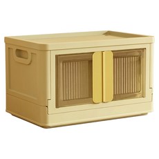 AOTTO 創意傢俱 雙開門多功能折疊收納箱 32L 大款 AL-018-1Y, 奶黃色, 1件