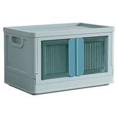 AOTTO 創意傢俱 雙開門多功能折疊收納箱 32L 大款 AL-018-1B, 奶藍色, 1件