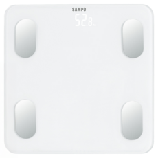 SAMPO 聲寶 健康管理藍芽體重計, 白色, 1個, BF-Z2306BL-W