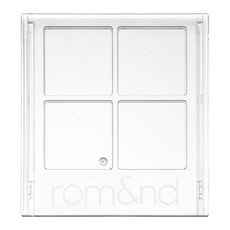 rom&nd 台灣公司貨 四格滑蓋眼影眼影空盤, 透明, 1個
