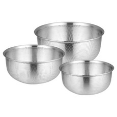 cookever 304不鏽鋼沖孔碗3件組, 單一顏色, 1套