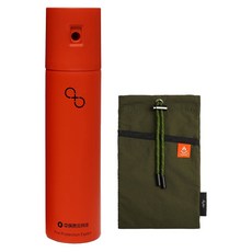 中保防災科技 家庭防護組 滅火噴霧 珊瑚橘 + 防焰束口袋 森林綠 ZB-03-22 + ZB-01-22 附紙袋, 1套, 450ml