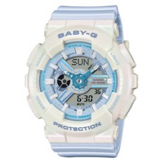 CASIO 卡西歐 BABY-G 夢幻色彩雙顯運動錶 BA-110PD-2ADR, 白藍色, 1個