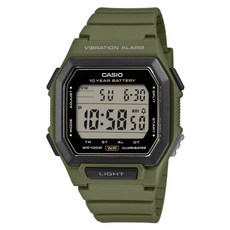 CASIO 卡西歐 多元STANDARD震動電子系列 W-738H-3AVDF, 軍綠色, 1個