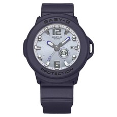CASIO 卡西歐 BABY-G +PLUS系列柔和粉彩雙顯電子錶 BGA-15K-2ADR, 黑紫色, 1個