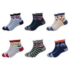 D&G 兒童款 交通工具襪6雙組 D694