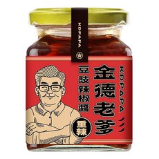 KDPAPA 金德老爹 豆豉辣椒醬 重辣, 200g, 1個