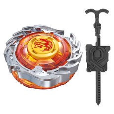 奧迪雙鑽 競技陀螺 傳奇再現 黃金火焰陀螺 + 簡易發射器, 紅色, 1套