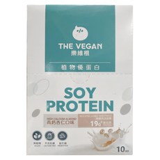 THE VEGAN 樂維根 高鈣植物優蛋白粉 隨身包 無額外添加糖杏仁, 40g, 10個