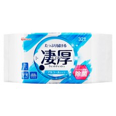 IRIS OHYAMA 愛麗思歐雅瑪 極厚濕紙巾酒精型 WTP-32A1P, 1個, 32張, 5g