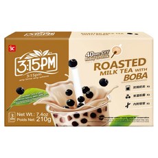 3點1刻 炭燒珍珠奶茶內附吸管 炭燒奶茶 3包 + 黑糖珍珠 3包 + 吸管 3入, 70g, 1箱, 3個裝