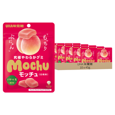 UHA 味覺糖 魔啾軟糖 水蜜桃味, 45g, 10個