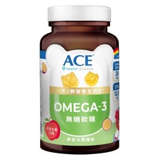 ACE 無糖OMEGA-3軟糖, 90g, 1個