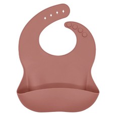babypark 韓國嬰兒矽膠圍兜, 橙紅色, 1個, 1個裝