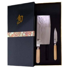 KAI 貝印 SHUN 旬 DMS0500W 經典旬刀2件組 紀念款 581DM3500, 1套, 水果刀 + 中華廚房用刀