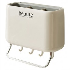 Beaute 壁掛式多功能餐具收納盒/勺子筷子瀝水架/大容量收納架, 白色, 1個