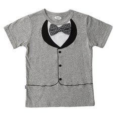 Frenchie mini couture 男童領結短袖上衣