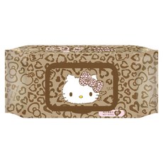 AKIRA 御衣坊 Hello Kitty 純水濕紙巾 掀蓋包 豹紋款, 1個, 80張, 1gsm