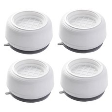 Livenoa 電器緩震增高底座 洗衣機/冰箱/櫃子通用 高承重桌椅墊高腳座 防震防滑家具腳墊 白色, 4個