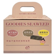 goodies 好滋好滋 經典海苔禮盒 原味 2包 + 梅子 2包 + 椒鹽 2包, 280g, 1套
