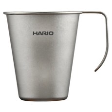 HARIO 好璃奧 V60鈦金屬杯 SMTI-35-TSV, 鈦銀色, 1個