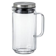 HARIO 好璃奧 清透玻光冷水壺 750ml 髮絲銀色 1個 WJCA-750-HSV