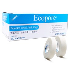Ecopore 醫療透氣膠帶白色 0.5吋, 1個, 24捲