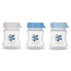 KU.KU Duckbill 酷咕鴨 幾何視界PP寬口儲乳瓶 藍色, 1套, 140ml