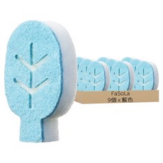 FaSoLa 三層複合雙面 洗碗 起泡海綿 3套 3個裝 鍋具清潔 去污 森嶼 藍色 PQ-032