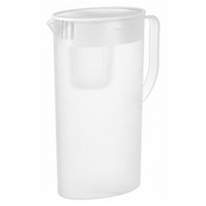 FaSoLa 食品用PP清透 果汁冷水壺 2L 帶濾網 耐冷耐熱 冰箱 冷泡茶 XS-060 白色 1個