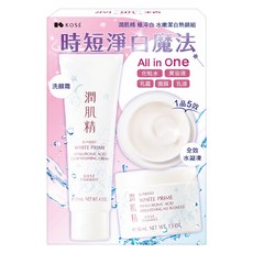 KOSE 高絲 潤肌精植淬白水嫩潔白組 玻尿酸超淨透洗顏露 129ml + 玻尿酸超淨白全效水凝凍 98ml, 1組